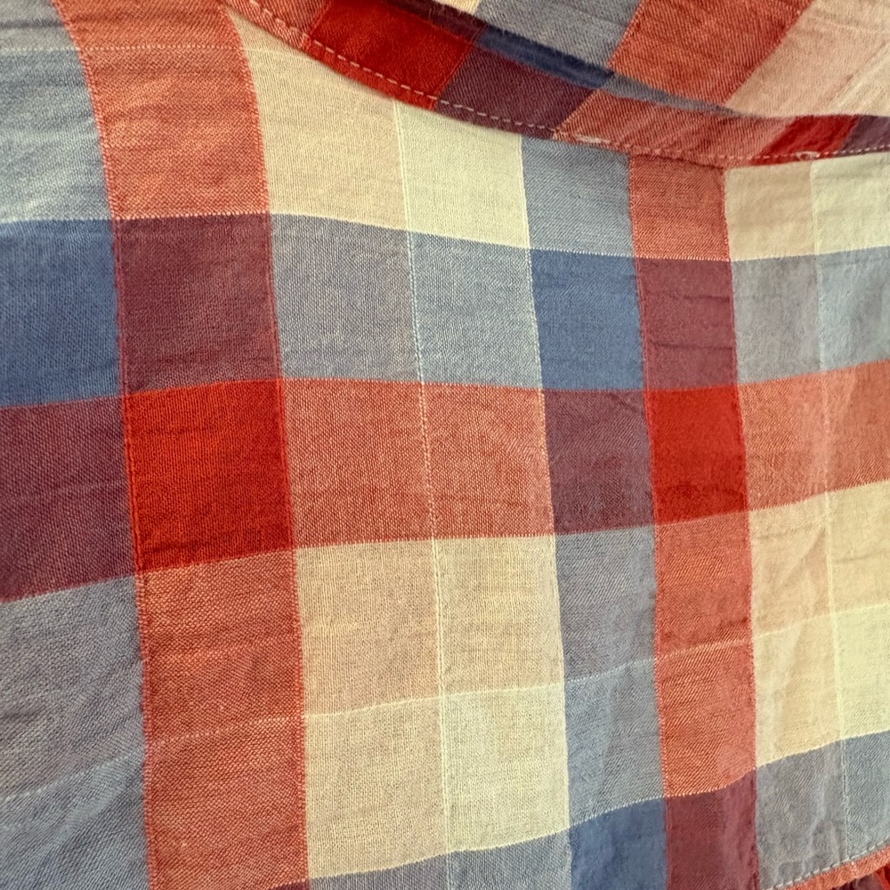 LOFT Red and Blue Plaid Shirt - Picture 3 of 5